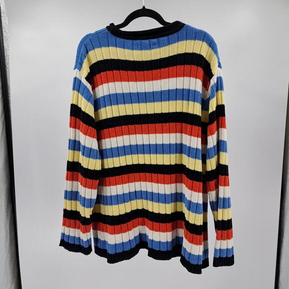 Mountain Lake Sweater Plus 3X Stripe Ribbed Knit Long Sleeve Pullover Multicolor - Picture 5 of 6